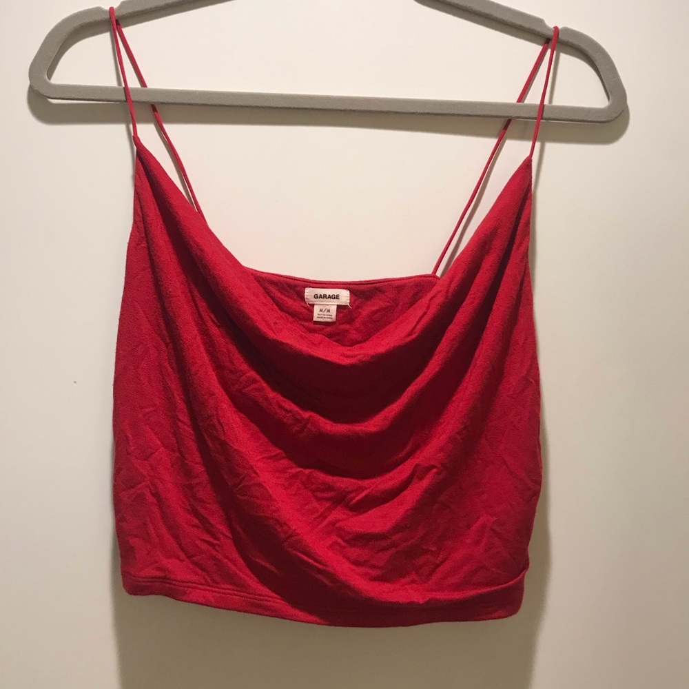 RED COWL NECK CAMI
